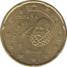 Монета. Испания. 20 центов 2008 год. ав.