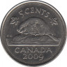 Монета. Канада. 5 центов 2009 год. ав.