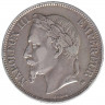 Монета. Франция. 5 франков 1868 год. ВВ. 