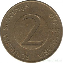 Монета. Словения. 2 толара 1997 год.