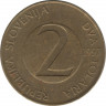  Монета. Словения. 2 толара 1997 год. ав.