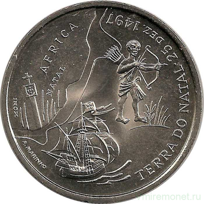 Монета. Португалия. 200 эскудо 1998 год. Южная Африка. Наталь.