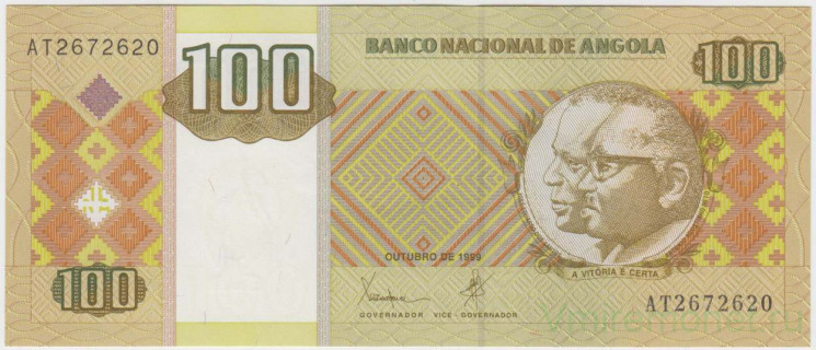 Банкнота. Ангола. 100 кванз 1999 год.