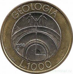 Монета. Сан-Марино. 1000 лир 1998 год. Геология.