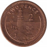 Монета. Гибралтар. 2 пенса 1995 год. AB. Магнитная.