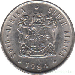 Монета. Южно-Африканская республика (ЮАР). 5 центов 1984 год.