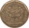 Монета. Южно-Африканская республика (ЮАР). 20 центов 1995 год. ав.