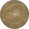 Монета. Новая Зеландия. 1 доллар 1990 год. рев.