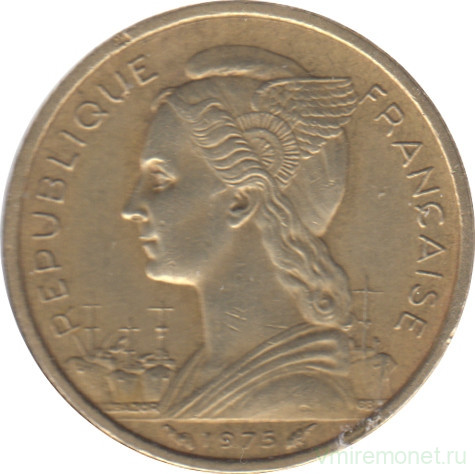 Монета. Французские Афар и Исса. 10 франков 1975 год.