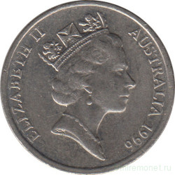 Монета. Австралия. 5 центов 1996 год.