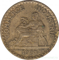 Монета. Франция. 1 франк 1920 год.