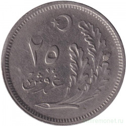 Монета. Турция. 25 курушей 1925 год.