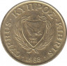  Монета. Кипр. 1 цент 1988 год. ав.