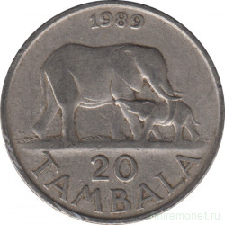 Монета. Малави. 20 тамбал 1989 год.