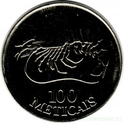 Монета. Мозамбик. 100 метикалов 1994 год.