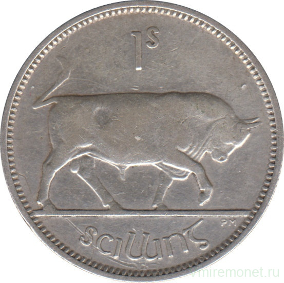 Монета. Ирландия. 1 шиллинг 1928 год.