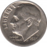  Монета. США. 10 центов 1985 год. Монетный двор D. ав.
