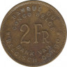 Монета. Бельгийское Конго. 2 франка 1946 год. рев.