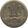 Монета. Замбия. 1 квача 1989 год. ав.