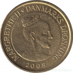 Монета. Дания. 20 крон 2008 год.
