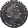 Монета. Великобритания. Британские Виргинские острова. 1 доллар 2003 год. 50 лет коронации Елизаветы II. Пароход. рев.