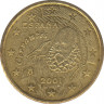 Монета. Испания. 10 центов 2001 год. ав.