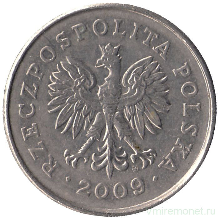 Монета. Польша. 1 злотый 2009 год.