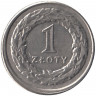 Монета. Польша. 1 злотый 2009 год.