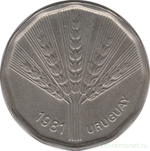 Монета. Уругвай. 2 песо 1981 год. ФАО.