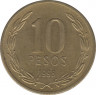 Монета. Чили. 10 песо 1998 год. ав.