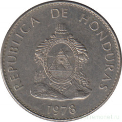 Монета. Гондурас. 20 сентаво 1978 год.