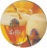 Подставка. Пиво "Leffe". (Круг, маленькая). лиц.