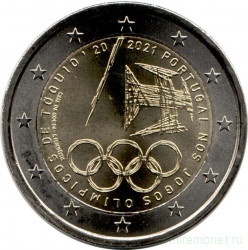Монета. Португалия. 2 евро 2021 год. Олимпийские игры в Токио.