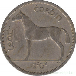 Монета. Ирландия. 1/2 кроны 1961 год.
