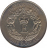 Монета. Новая Зеландия. 1 доллар 1986 год. Королевский визит. ав.