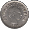 Монета. Колумбия. 20 сентаво 1971 год. Аверс - без разрыва в надписи. ав.