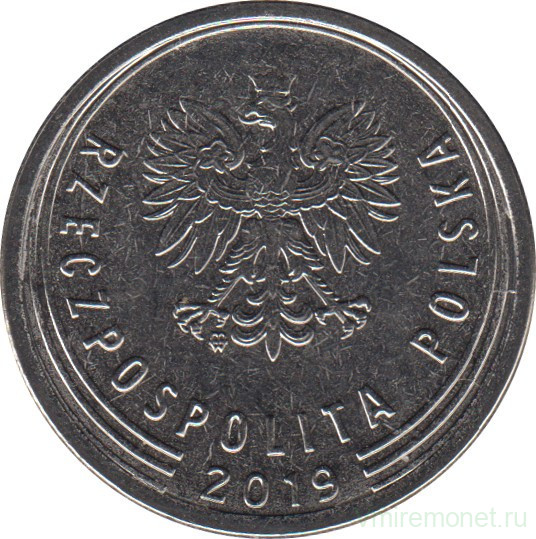Монета. Польша. 1 злотый 2019 год. Магнитная.