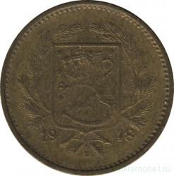 Монета. Финляндия. 5 марок 1948 год.
