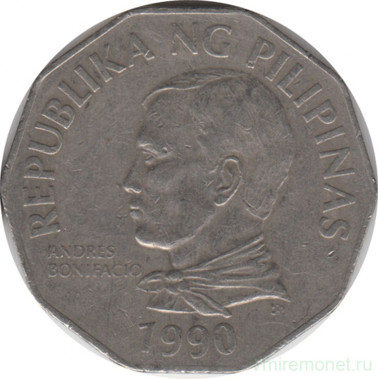 Монета. Филиппины. 2 песо 1990 год.