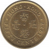 Монета. Гонконг. 50 центов 1977 год. ав.