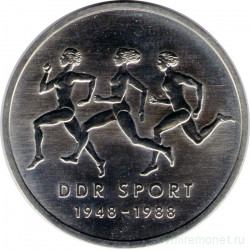 Монета. ГДР. 10 марок 1988 год. Спорт в ГДР.
