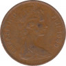 Монета. Фиджи. 1 цент 1969 год. ав.