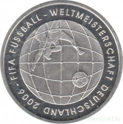 Монета. Германия. 10 евро 2005 год. Чемпионат мира по футболу 2006. Германия.