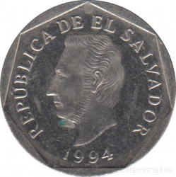 Монета. Сальвадор. 5 сентаво 1994 год.