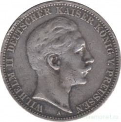 Монета. Германская империя. Пруссия. 3 марки 1910 год.
