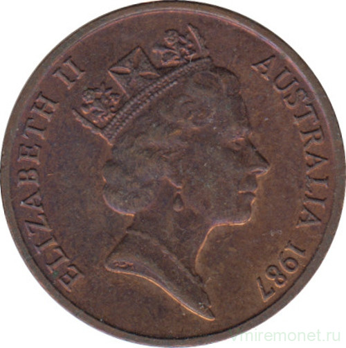 Монета. Австралия. 1 цент 1987 год.