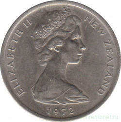 Монета. Новая Зеландия. 5 центов 1972 год.