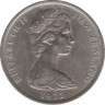 Монета. Новая Зеландия. 5 центов 1972 год. ав.