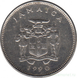 Монета. Ямайка. 5 центов 1990 год.