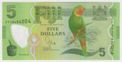 Банкнота. Фиджи. 5 долларов 2012 год.